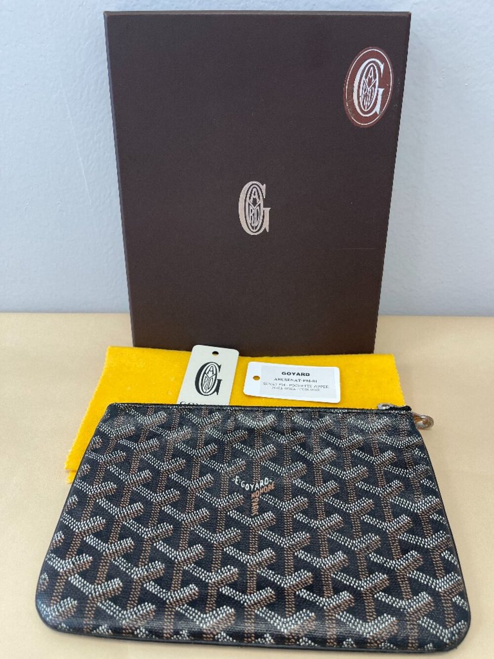 Goyard Senat Zip Pouch Coated Canvas PM